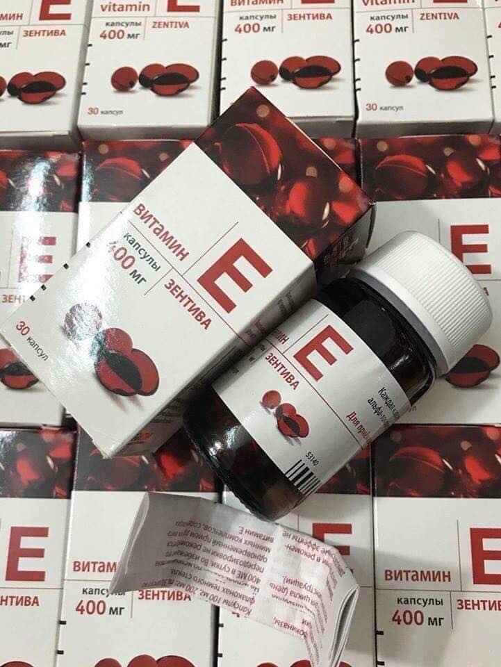 VITAMIN E ĐỎ ZENTIVA 400MG TRẮNG DA NGĂN NGỪA LÃO HÓA